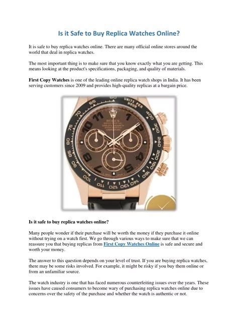 is it safe to buy replica watches online